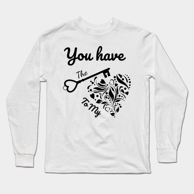 You have the Key to my Heart Long Sleeve T-Shirt by tribbledesign